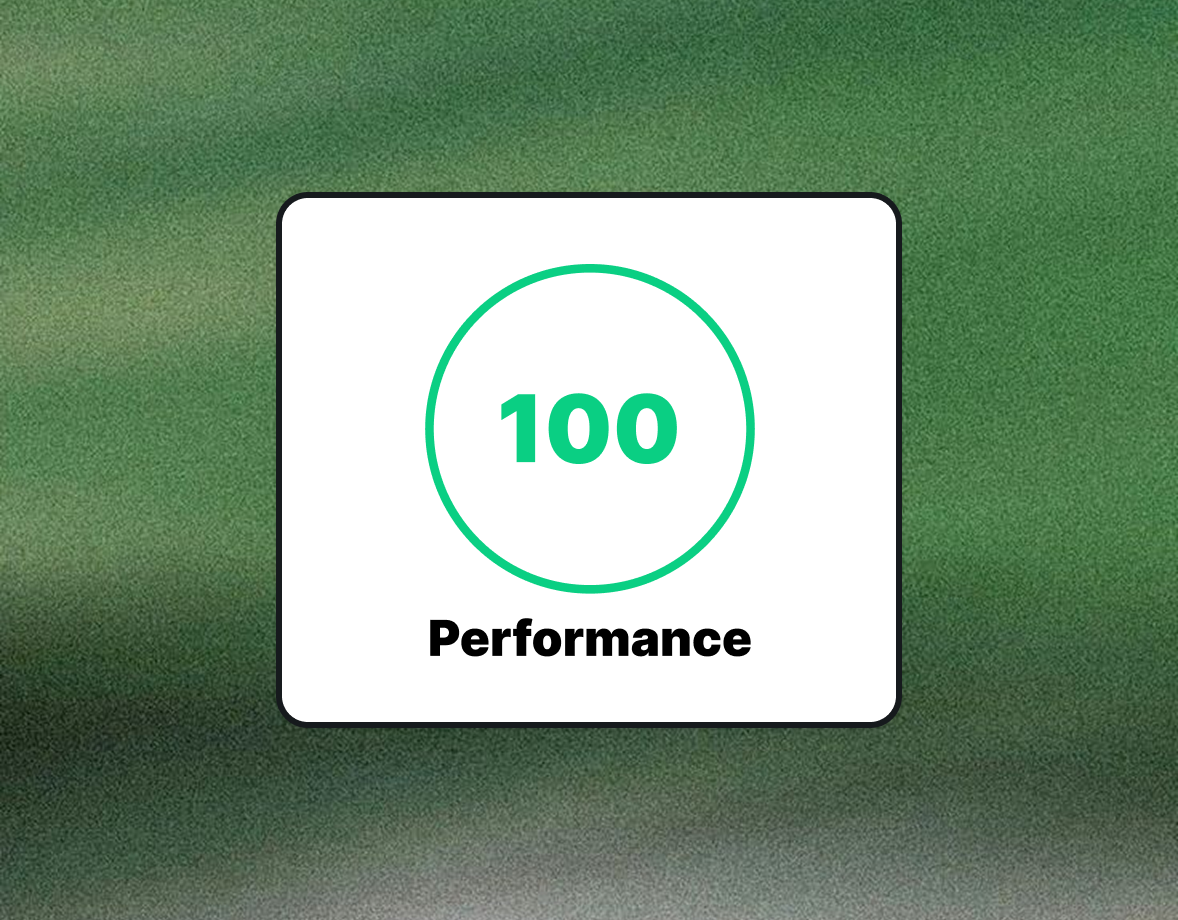 Google PageSpeed report with green scores