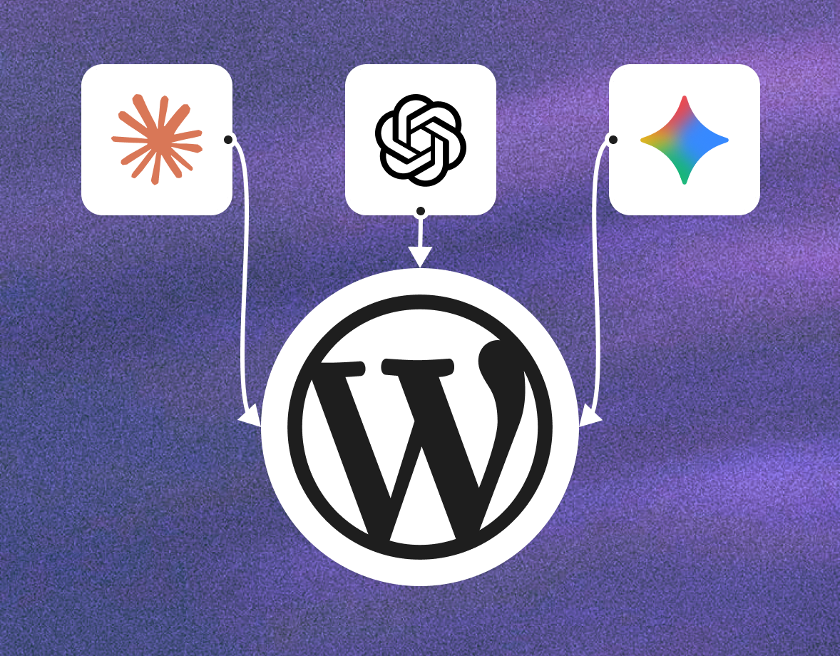 AI services connected to WordPress through a custom plugin